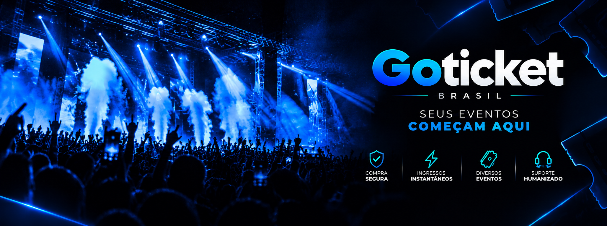 GoTickets Brasil — Seus eventos começam aqui